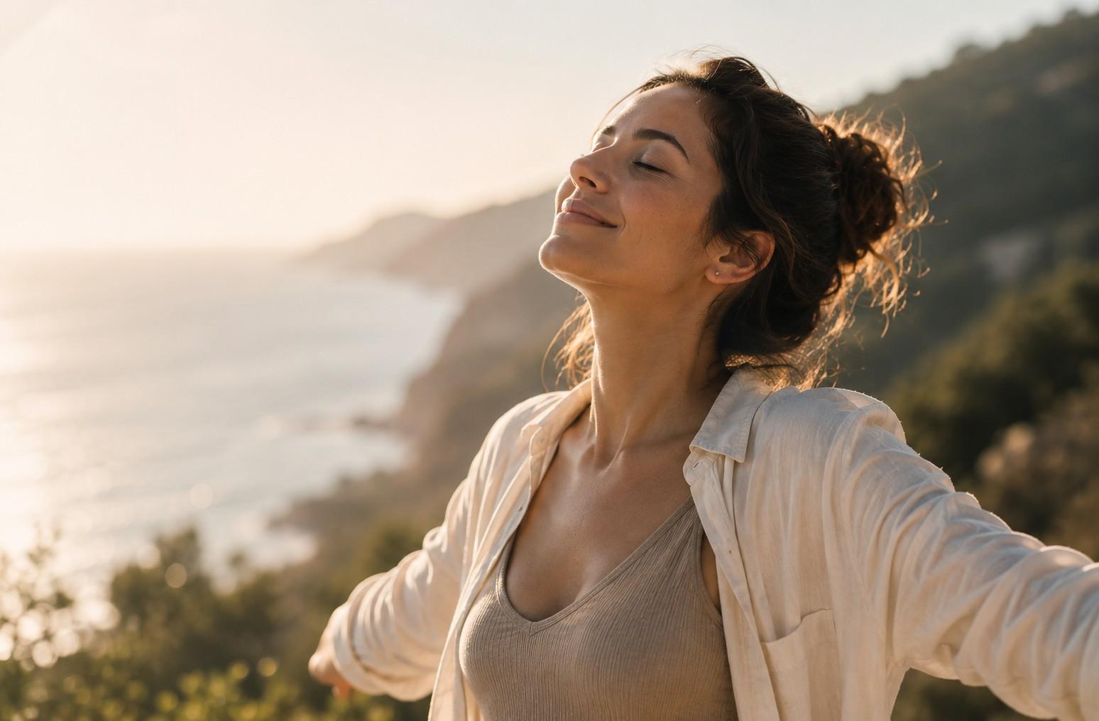 Mujer al aire libre